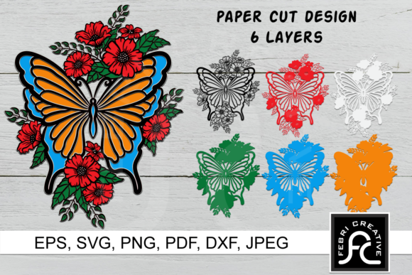 3D Layered Butterfly Flowers SVG: Editorial Shapes Review