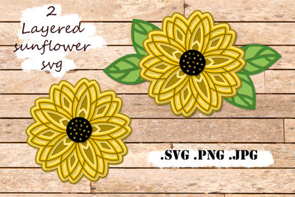 3D Sunflower Mandala 3D SVG for Paper Flowers