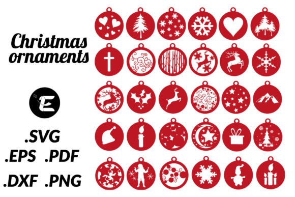 3D SVG Christmas Balls Bundle for Local Branding