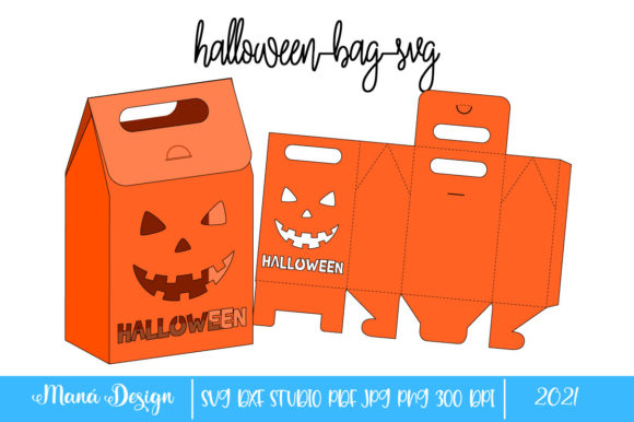 3D SVG Halloween Bag for Gift Boxes
