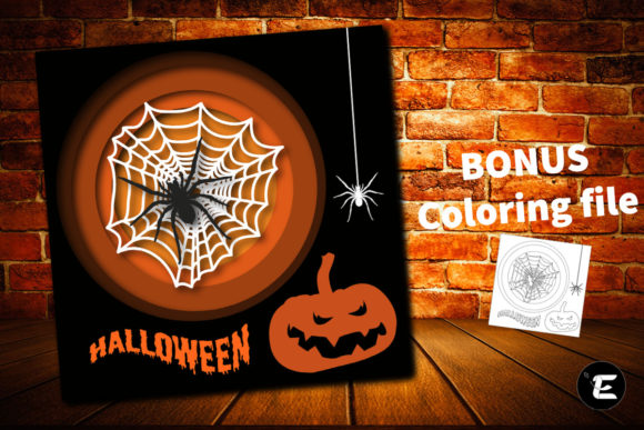 3D SVG Halloween Decoration for Shadow Boxes