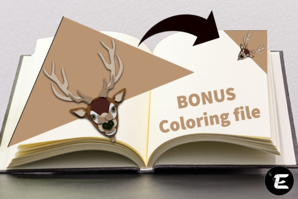 Deer Bookmark 3D SVG for Animals Brand Identity