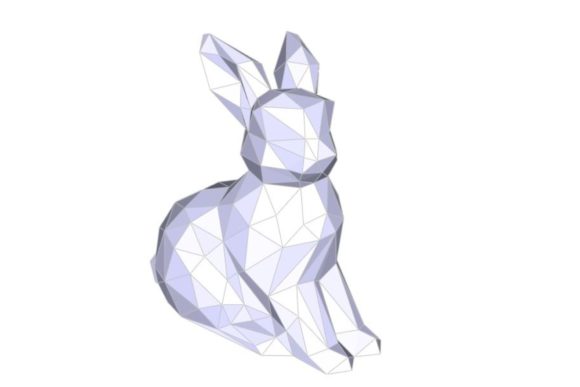 DIY Papercraft Rabbit: 3D SVG Shapes for Branding