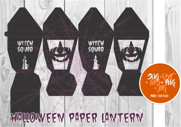 Halloween Paper Lantern Series A 0011: 3D SVG Shapes