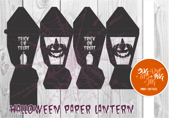 Halloween Paper Lantern Series A 0030: 3D SVG Shapes