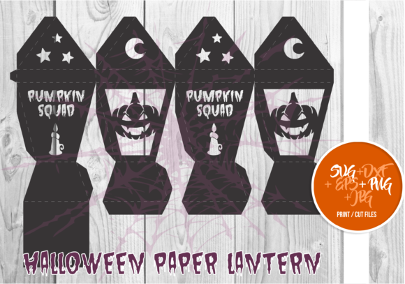 Halloween Paper Lantern Series a 0037: 3D SVG Shapes