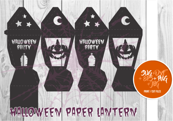 Halloween Paper Lantern Series a 0042: 3D SVG Shapes