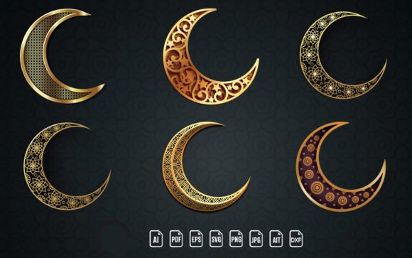 Moon 3D SVG Bundle: Graphics for Crafts Branding