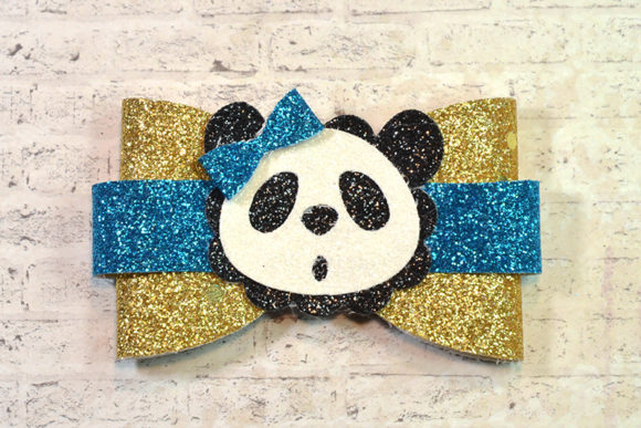Panda Bow Template: 3D SVG Shapes for Editorial Design