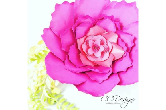 Peony Giant Paper Flower 3D SVG Templates