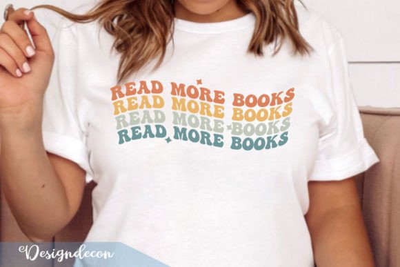 Read More Books Retro Wavy 3D SVG for Graphics & Crafts