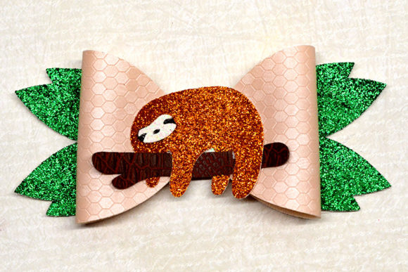 Sloth Bow Template: 3D SVG Shapes for Crafters