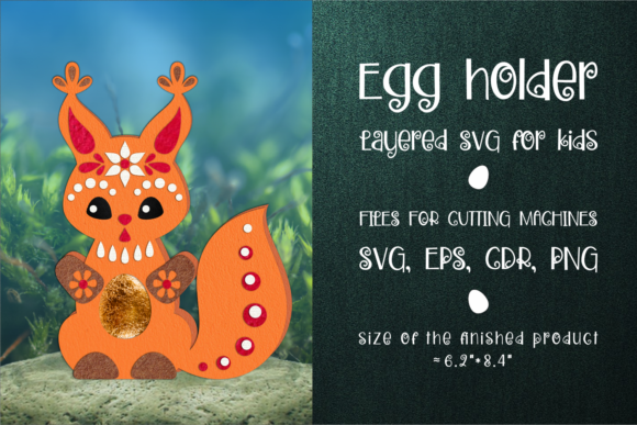 Squirrel Chocolate Egg Holder: 3D SVG for Christmas