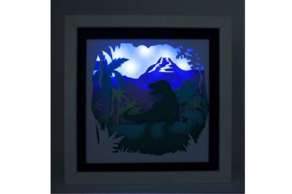 TRex Dinosaur 3D SVG for Shadow Boxes & Branding