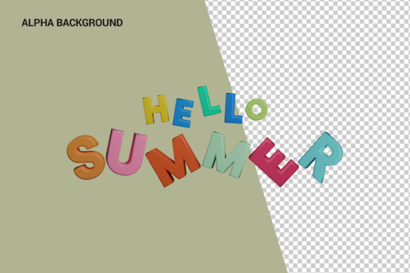 Unique 3d Render Hello Summer: SVG Shapes Review