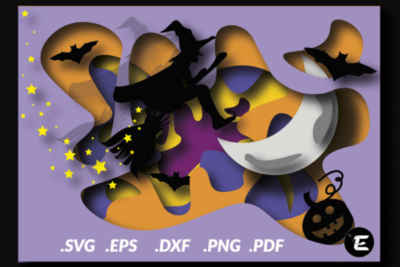 Witch 3D SVG Review: Shadow Box Asset for Sellers